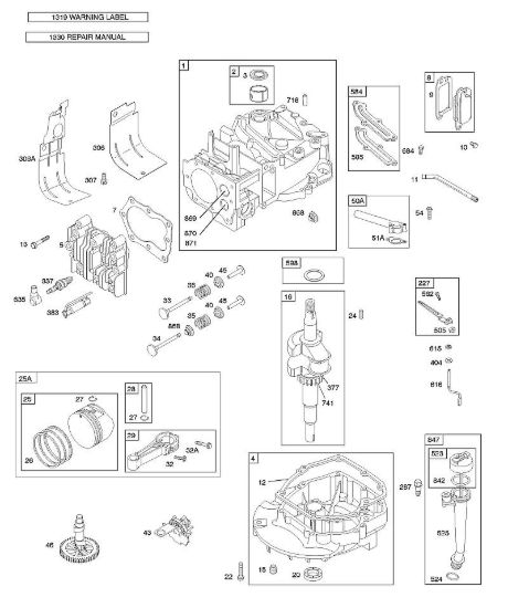 C - Albero a camme, albero motore, cilindro, coppa motore, lubrificazione, gruppo pistone, valvole B&S - 12 €¦ 126T02-0121-B1 brand Stihl